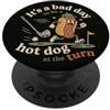 Hot Dog Golf Days Vintage Golf Umorismo Hot Dog Cartone animato Golfista Scherzo Umore PopSockets PopGrip Adesivo