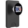 Political Beliefs Democracy Not Theocracy - Occhiali da sole con bandiera americana PopSockets PopWallet per MagSafe