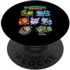 Cute Chibi Educational Animal & Element Elemental Foxes Terra Fuoco Acqua Ghiaccio Kawaii Volpe Pelosa PopSockets PopGrip Adesivo