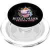 Nicest Mean Teacher Ever Skull Shirt -Dr Nicest Mean Teacher Ever Flower Bone Skull School Teachers PopSockets PopGrip per MagSafe