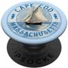 Cape Cod Marina and Boating Gear Cape Cod, Massachusetts, design vintage con barca a vela PopSockets PopGrip Adesivo