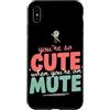 Remote Work Humor Hub Custodia per iPhone XS Max Sei così carino quando sei su Muto Zoom Umorismo ufficio