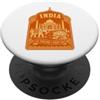 India is Calling City Trip Sightseeing R Maglietta da viaggio con scritta India is Calling and I Must Go PopSockets PopGrip Adesivo