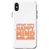 Retro Treasure Collective Custodia per iPhone X/XS Vintage trova mente felice retrò amante della parsimonia stile vintage