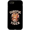 EduEly Studio Shop - Officially Licensed Custodia per iPhone SE (2020) / 7/8 Careful I'm A Tiger Funny Kitten in Carino Costume EduEly
