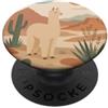Cute Simple Minimalist Animal Art (Llama Lama nel deserto carino minimalista illustrazione Boho Art PopSockets PopGrip Adesivo