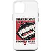 Goth Vampire Pop Art Dark Romance Horror Custodia per iPhone 12/12 Pro Sharp Amore Vampiro Zanne Labbra Gotico Halloween Spooky Babe