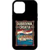 Dubrovnik Travel Art Studio Custodia per iPhone 12 Pro Max Dubrovnik, bandiera della Croazia, città vecchia, costiera, viaggio, grafico