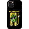 Patriotic Produce Custodia per iPhone 11 Pro Dabbing Anguria Bandiera Americana Frutta Estate