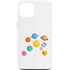 Cool Solar System Designs Custodia per iPhone 13 Pianeti del sistema solare, Terra, Sole, Scienze spaziali Bambini, Adulti