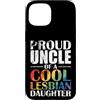 LGBTQ Pride Rainbow Family uncle pride f Custodia per iPhone 15 Orgoglioso Zio di Cool Lesbiche Figlia