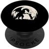 Funny Hand Boop Nose Dragon Cat Moon Men Drago Gatto Mano Boop Naso Luna Piena Fantasia Umorismo PopSockets PopGrip Adesivo