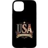 Freedom Floral Designs Custodia per iPhone 15 Plus Design floreale vintage USA per 250 anni di libertà 1776 2026