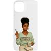 Inspirational Motivational Melanin Shop Custodia per iPhone 14 Plus energia originale crea sé positivo donna nera di tutti i giorni