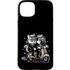 ska scooter cat dog boy two tone Custodia per iPhone 15 Plus Ska Scooter Duo Ride
