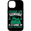 Cashier Life Day Game Guess Produce Regi Custodia per iPhone 14 Cassiere Vita Dove Ogni Giorno È Un Gioco Di Indovina I Prodotti