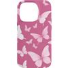 Cute Pink Butterfly Aesthetic Butterflie Custodia per iPhone 14 Pro Carino Bianco Rosa Farfalle Farfalle Modello Girly Y2K