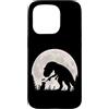 Funny Hand Boop Nose Trex Cat Moon Men W Custodia per iPhone 15 Pro T-Rex Gatto Mano Boop Naso Luna Piena Dinosauro Umorismo Outdoor
