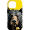 New Mexico Territory Symbols Gifts & Tee Custodia per iPhone 16 Pro Un orso di colore nero circondato da Yucca fiore New Mexico 3