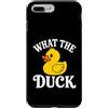 Rubber Duck Funny Animal Humor Custodia per iPhone 7 Plus/8 Plus Divertente paperella in gomma con scritta What the Duck Humor