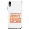 Retro Treasure Collective Custodia per iPhone XR Vintage trova mente felice retrò amante della parsimonia stile vintage