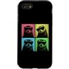 Retro Cute Ferret Portrait with Sunglass Custodia per iPhone SE (2020) / 7/8 Furetto Divertente Pop Art Furetto Amante Photo Booth