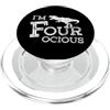4th Bday 4 Year Old Four-ocious Shirt Dr 4° compleanno 4 anni ragazzo quattro ocious dinosauro regalo partito PopSockets PopGrip per MagSafe