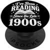 Vintage Reader Bookworm Library Book Lov Ho letto dalla fine del 1900 Book Lovers Vintage PopSockets PopGrip Adesivo