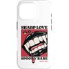 Goth Vampire Pop Art Dark Romance Horror Custodia per iPhone 16 Pro Sharp Amore Vampiro Zanne Labbra Gotico Halloween Spooky Babe