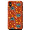 Disney Custodia per iPhone XS Max Disney Lilo & Stitch Fall Leaves and Acorns Stitch Pattern
