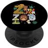 Zoo Day Wildlife Safari Squad Kids Jungl Z è per gli animali dello zoo, gita allo zoo, giorno dello zoo nella giungla PopSockets PopGrip Adesivo