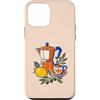 Mediterranean Cafe Studio Custodia per iPhone 12 mini Pentola per moka Expresso Coffee Lover Olive Lemon Design da cucina