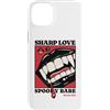 Goth Vampire Pop Art Dark Romance Horror Custodia per iPhone 14 Plus Sharp Amore Vampiro Zanne Labbra Gotico Halloween Spooky Babe