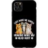 Cats Make Me Happy Humans Make My Head H Custodia per iPhone 11 Pro Max I gatti mi rendono felice, gli esseri umani mi fanno male la testa