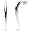 LIEBESKIND BERLIN - Orecchini a perno in acciaio inox, colore: argento, 3 cm, chiusura a incastro, impermeabile e delicato sulla pelle
