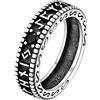 FaithHeart Anello Uomo con 3mm Zircone Nero Rune Vinchinghe/Nodo Celtico Vichingo in S925 Argento Sterling Antiallergico Anello di Coppia di Fidanzamento