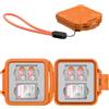 JJC Custodia Sottile e Portatile per 4 Schede SD e 8 Micro SD, Arancione | Porta schede SD Sottile da 16,4 mm, Involucro in ABS Resistente all'acqua, Rivestimento Interno in Schiuma EVA Antiurto