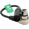 HangTon Cavo di estensione dell'alimentazione a 24V per luce LED ARRIs RED Canon Sonys Camera, XLR 4 pin maschio a XLR 4 pin femmina ad angolo retto 20cm