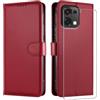 JUNETOP Cover per OPPO A6 Pro (5G/4G) con Vetro Temperato, Rosso