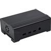 TUOPUONE Custodia in alluminio con guida DIN compatibile con Raspberry Pi 4 Viene fornita con ventola di raffreddamento e dissipatori di calore