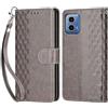 KENHONER Custodia per Motorola Moto G34 5G Cover, Grigio