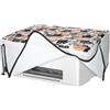 kwmobile Copertina Antipolvere Compatibile con HP Smart Tank 7005 / Smart Tank 5000 - Copri Stampante in Lino - Copertura Protettiva - Gatti