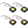 PATIKIL Altoparlante Mini Da 3 Watt 4 Ohm, 4PCS Gamma Completa Mobile Portatile Macchina Pubblicitaria Micro Altoparlante Connettore Per Piccoli Progetti Elettronici, Nero Oro