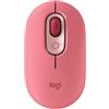 Logitech POP Mouse Wireless con Emoji personalizzabili, Tecnologia SilentTouch, Precisione e Velocità, Design Compatto, Bluetooth, Multidispositivo, Compatibile OS - Heartbreaker
