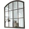 Loberon Chloe Specchio - Design in Stile Finestra a riquadri - Fine Finitura Anticata, Nero