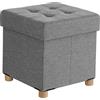 SONGMICS Cassapanca, Pouf Contenitore Piccolo, 38 x 38 x 40 cm