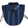 Generico Colletto Staccabile Donna, Denim Mezza Camicia Punta per Ragazze E Donne, Colletto Finto in Denim, Collo Camicia, per Matrimonio Sposa Ballo Abito Camicetta E Maglione