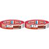 Tesa Nastro per Mascherature Excellent - Nastro adesivo da pittura in carta sottile per lavori di verniciatura - Per tutte le tinte, vernici e smalti - Uso interno - 50 m x 19 mm, Rosso, Rosso