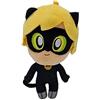 Miraculous Bandai Miraculous Chibi Cat Noir peluche di Tales of Ladybug, peluche da 15 cm, super morbido e coccoloso, dà vita al loro programma TV preferito