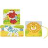 Goki - Set di infilare, Pappagallo, Leon, Zebra Tavolo, Colore (Multicolore) (58686)